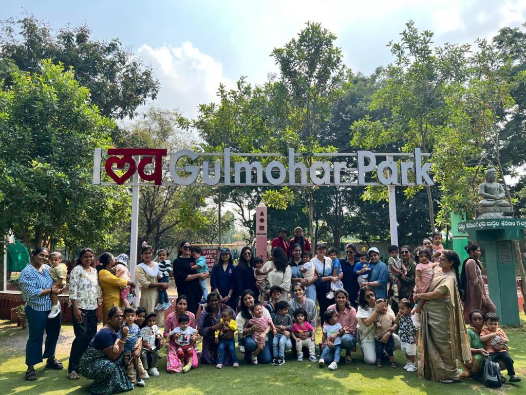 Parent toddler and Play group field trip to Gulmohar Park